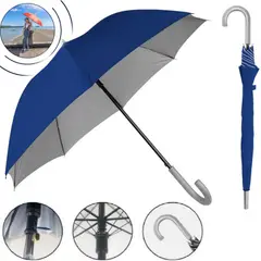 GENERICO - Sombrilla Paragua con protector UV para SOL y Lluvia