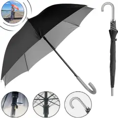 GENERICO - Sombrilla Paragua con protector UV para SOL y Lluvia