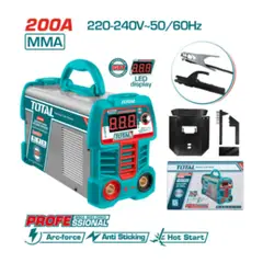 Total Tools - MAQUINA DE SOLDAR INVERTER MMA 15-200A LED E16-40MM - TW220069