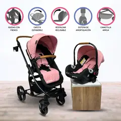 BABY KITS - Coche Para Bebe  PRIMA PLUS Pink