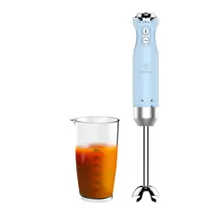 WESTINGHOUSE - Batidora de inmersión turbo con vaso Retro WH 600W celeste