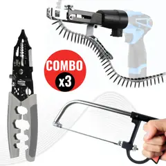 OEM - COMBO Sierra + Alicate + Adaptador pistola de clavos