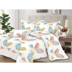 OEM - Juego de Sábanas 100% Algodón 2Plazas 4 Piezas 2000 Hilos Blanco Palmera