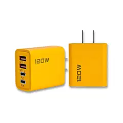 GENERICO - Cargador de pared 4 Puertos QC 3.0 PD 120W carga rápida