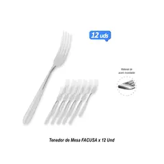 GENERICO - Tenedor de Mesa Facusa x 12 Und