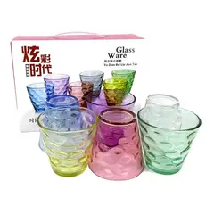 GENERICO - SET X6 VASOS MULTICOLOR