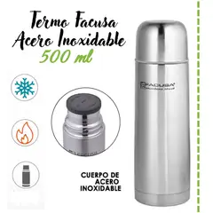 FACUSA - Termo de Acero Inoxidable 500 ML