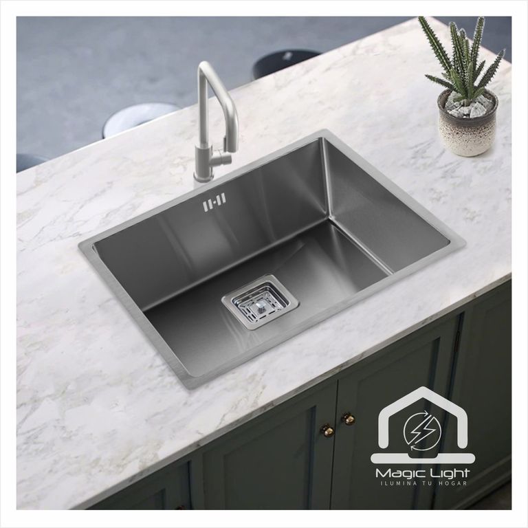 Lavadero de Cocina Acero Inoxidable 1 Poza Satinado 60x45 cm