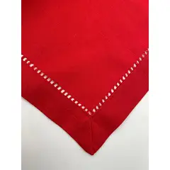 D'MESA - Set 4 servilletas hemstitch rojo