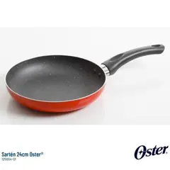OSTER - SARTEN DE ALUMINIO ANTIADHERENTE LUNETA ROJA 24CM 125664 01