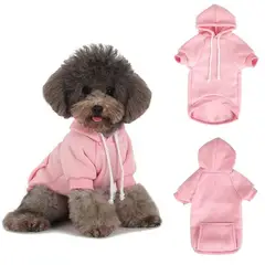 MARC - Ropa De Mascota Polera Con Capucha Color Rosado Talla 01