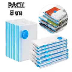 GENERICO - 5 Bolsas VACIO 70x100cm Reduce Espacio Frazada Edredon Viaje