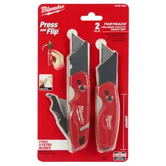 MILWAUKEE - JUEGO DE 2 CUCHILLAS PLEGABLES MULTIUSOS FASTBACK 48-22-1503
