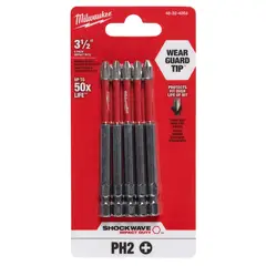 MILWAUKEE - Puntas destornilladora PH2 de 89mm SHOCKWAVE™ 5unidades 48-32-4564