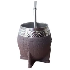 GENERICO - Matero Torpedo Gris de Acero inox y PVC