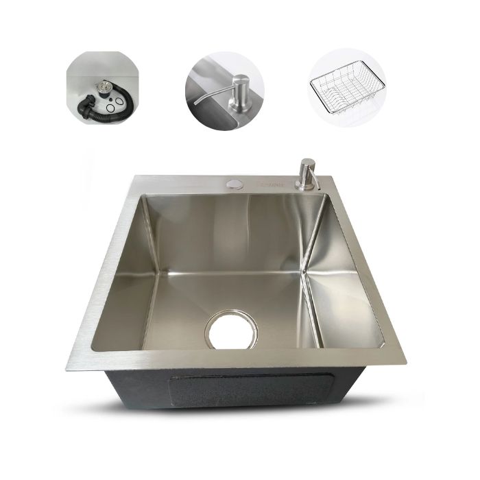 LAVADERO DE COCINA ACERO INOXIDABLE SATINADO PRM-4545S