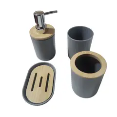 GENERICO - Juego de Accesorios Para Baño diseño moderno x4 pzs