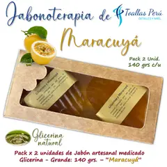 GENERICO - Jabón artesanal Glicerina 140 grs Pack x 2 - Maracuyá