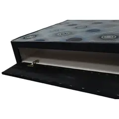 MUEBLES MACRUMO - Cama tapizada con sabanera 2 Plz - Color negro