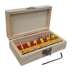 UYUSTOOLS - Juego de fresas Tupi 6mm 6 piezas