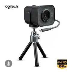 LOGITECH - Cámara Web Streamcam Plus 1080P Trípode Incluido Negro
