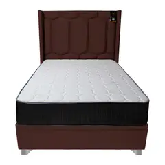 BARAKA HOME - Dormitorio Boxet Neiva 1.5 Plz - Chocolate