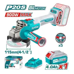TOTAL TOOLS - Amoladora Inalámbrica 4½ pulgadas Total 900w - TAGLI261521
