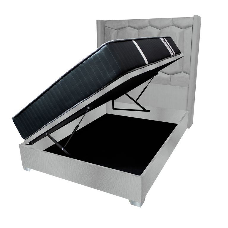 Dormitorio Boxet Neiva 1.5 Plz - Gris Claro