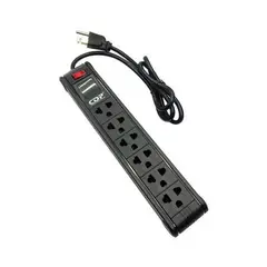 CDP - Supresor De Picos R-PS6 220V 6 Tomas Nema Universal Negro