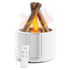 ELMEJORPRECIO - Humidificador con Efecto Fuego y Control Modelo Bonfire Blanco