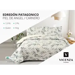 VENEZIA - Set de Edredón King Patagonico Piel de Angel C/ Carnero de 5 Piezas