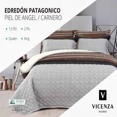 VENEZIA - Set de Edredón King Patagonico Piel de Angel C/ Carnero de 5 Piezas