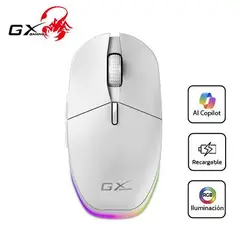 GENIUS GX - MOUSE SCORPION M8250 WIRELESS/BT 3200 DPI 6-BOT RGB BLANCO