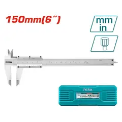 TOTAL TOOLS - Vernier Calibrador Manual o Pie De Rey 6 Pulgadas - TMT311501