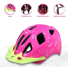 OLLIE - CASCO KIDS FUCSIA TALLA S