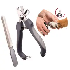 GENERICO - Cortauñas para Mascotas y Lima Plomo c-Seguro T-P