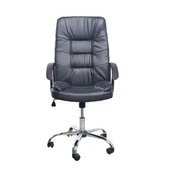 OFIDEAS - Silla De Oficina Ergonómica Gerente Capellini Cuero Negro