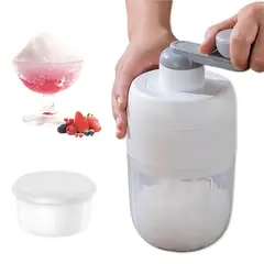 ELMEJORPRECIO - Triturador de Hielo Manual para Helados y Postres Blanco