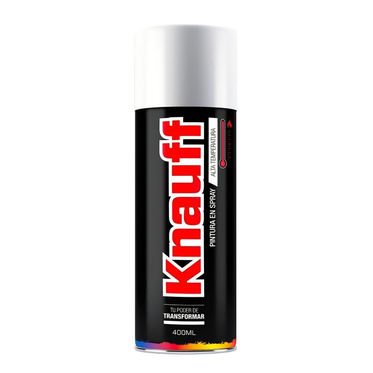 Pintura Spray Alta Temperatura Blanco Brillante 400ML KNAUFF