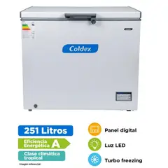 COLDEX - Congeladora Coldex 251LT CH10PLUS Blanco