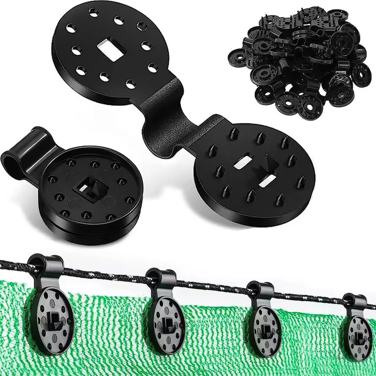 PACK X 20 CLIPS TIPO SUJETADOR PARA MALLA RASCHEL GRANJA 10 X 3.7 CM