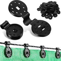 GENERICO - PACK X 30 CLIPS GANCHO PARA MALLA RASCHEL INVERNADERO 7.3 x 2.7 CM