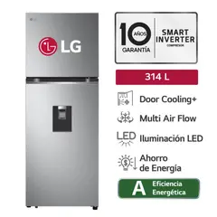 LG - Refrigeradora No Frost 314 LT GT31WPP Plateado