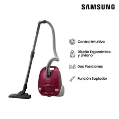 SAMSUNG - Aspiradora con 2000 W de Poder de Succión VCC4190V3E Vino Rubí