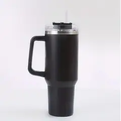 GENERICO - VASO TERMO GIGANTE PARA CARRO 1.1L - NEGRO
