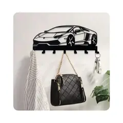 GENERICO - Colgador de Llaves - Modelo Auto Negro Lambo M2