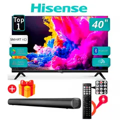 HISENSE - Televisor 40 Pulg. LED FHD 40A4K Negro + SOUNDBAR NEX