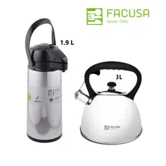 FACUSA - Termo con Dispensador 1 .9L y Tetera Acero Inoxidable 3L 2025