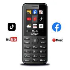 LOGIC - C10L 4G Cloud Phone Celular Básico que Te Conecta a Tus Redes Sociales Favoritas