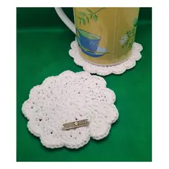 GENERICO - Set de 4 Posavasos Crema de Lana Delicada